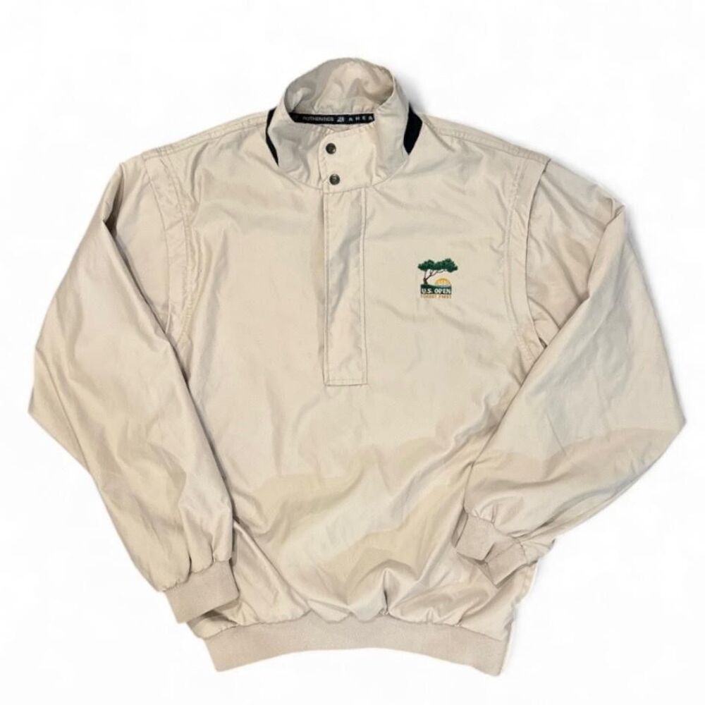 US Open Torrey Pines Jacket Mens S Beige Golf Pullover Windbreaker 2008 Vest